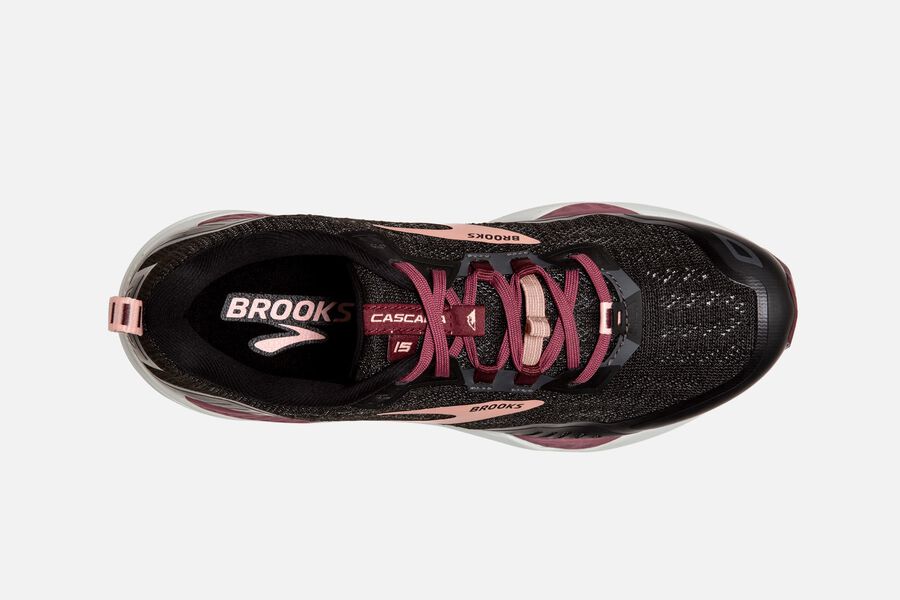 Brooks Cascadia 15 Trail Löparskor Dam - Svarta/Rosa - 6541-IWKCX